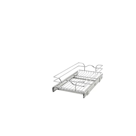 Rev-A-Shelf Steel, Silver, 11.5 in W, 5.56 in H, 22 in D, 22 in L, Silver 5WB1-1222CR-1